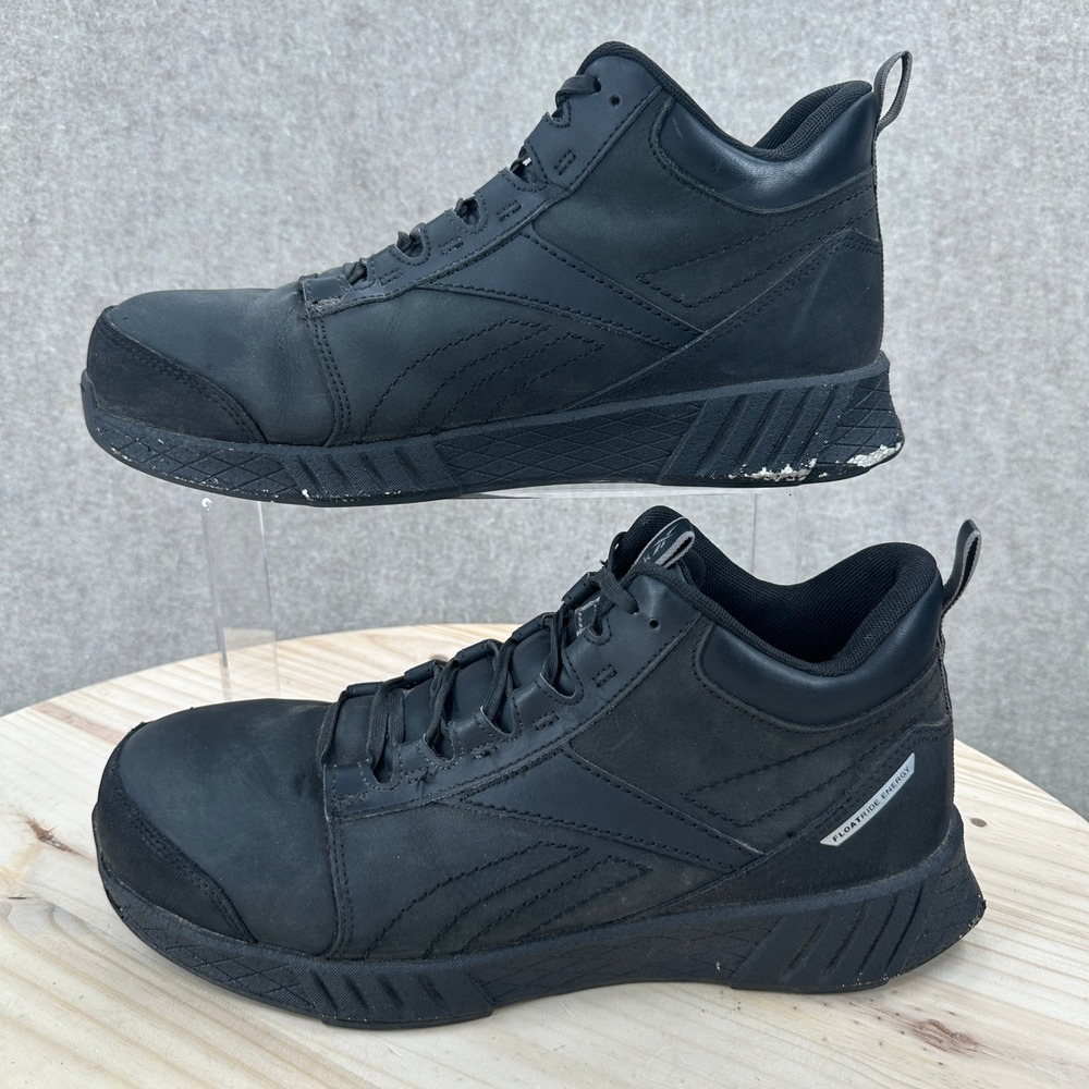 Reebok Fusion Formidable Safety Shoes Mens 12 Black Mid Cut Work Boots